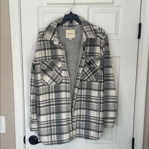 Thread & Supply Gray and Cream Checkered Jacket
